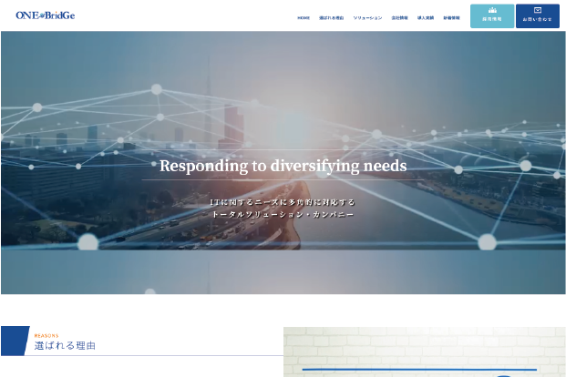 SES事業を展開するIT企業のコーポレート、採用サイトを制作